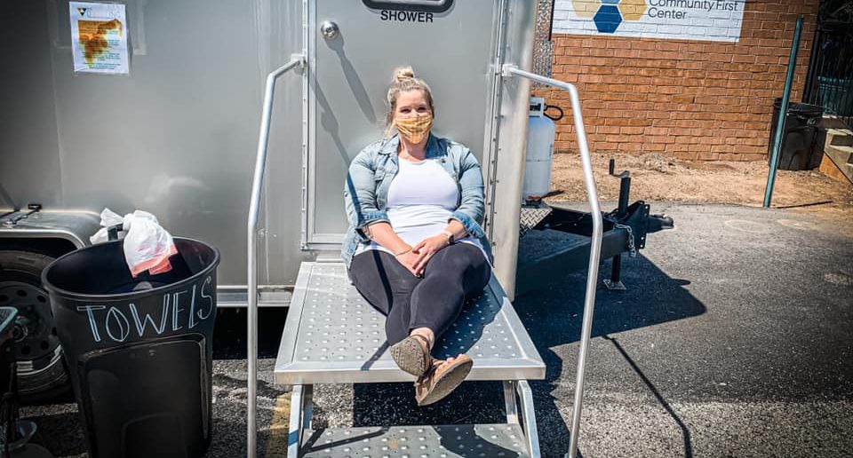emily with trailer